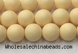 CSB2380 15.5 inches 4mm round matte wrinkled shell pearl beads