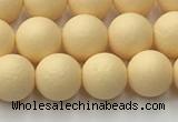 CSB2381 15.5 inches 6mm round matte wrinkled shell pearl beads