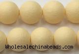 CSB2382 15.5 inches 8mm round matte wrinkled shell pearl beads