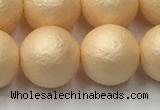 CSB2404 15.5 inches 12mm round matte wrinkled shell pearl beads