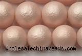 CSB2413 15.5 inches 10mm round matte wrinkled shell pearl beads