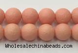 CSB2420 15.5 inches 4mm round matte wrinkled shell pearl beads