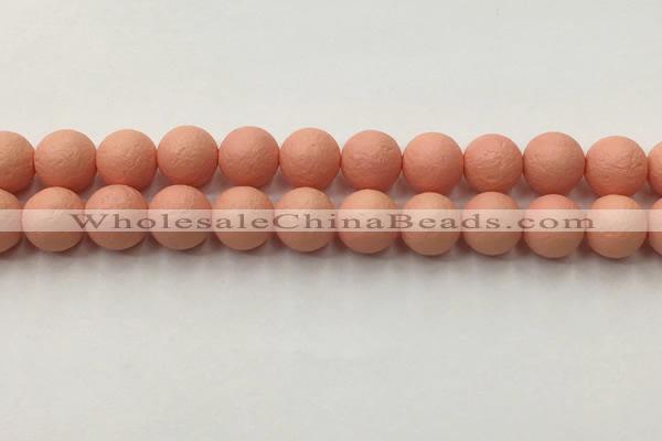 CSB2424 15.5 inches 12mm round matte wrinkled shell pearl beads