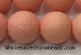 CSB2425 15.5 inches 14mm round matte wrinkled shell pearl beads