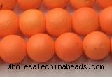 CSB2431 15.5 inches 6mm round matte wrinkled shell pearl beads