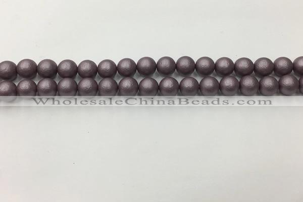 CSB2441 15.5 inches 6mm round matte wrinkled shell pearl beads