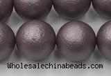 CSB2445 15.5 inches 14mm round matte wrinkled shell pearl beads