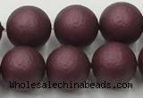 CSB2453 15.5 inches 10mm round matte wrinkled shell pearl beads