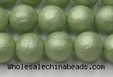 CSB2532 15.5 inches 8mm round matte wrinkled shell pearl beads