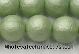 CSB2534 15.5 inches 12mm round matte wrinkled shell pearl beads