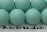 CSB2554 15.5 inches 12mm round matte wrinkled shell pearl beads