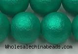 CSB2566 15.5 inches 16mm round matte wrinkled shell pearl beads