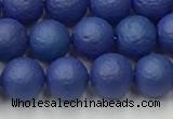 CSB2571 15.5 inches 6mm round matte wrinkled shell pearl beads