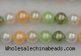 CSB307 15.5 inches 8mm round mixed color shell pearl beads