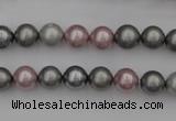 CSB315 15.5 inches 8mm round mixed color shell pearl beads