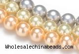 CSB33 16 inches 10mm round shell pearl beads Wholesale