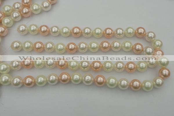 CSB370 15.5 inches 14mm round mixed color shell pearl beads