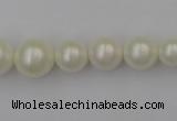 CSB401 15.5 inches 8mm - 16mm round shell pearl beads