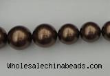 CSB402 15.5 inches 8mm - 16mm round shell pearl beads