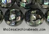 CSB4034 15.5 inches 14mm ball abalone shell beads wholesale