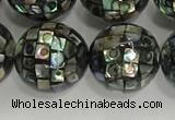 CSB4043 15.5 inches 16mm ball abalone shell beads wholesale