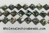 CSB4122 15.5 inches 16*16mm diamond abalone shell beads wholesale