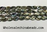 CSB4159 15.5 inches 8*12mm flat drum abalone shell beads wholesale