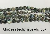 CSB4168 15.5 inches 8mm coin abalone shell beads wholesale