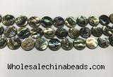 CSB4171 15.5 inches 14*14mm coin abalone shell beads wholesale