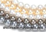 CSB49 16 inches 12mm round shell pearl beads Wholesale