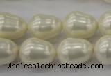 CSB565 15.5 inches 14*18mm whorl teardrop shell pearl beads