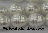 CSB570 15.5 inches 16*19mm whorl teardrop shell pearl beads