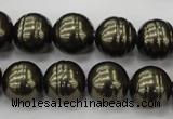 CSB622 15.5 inches 14mm whorl round shell pearl beads