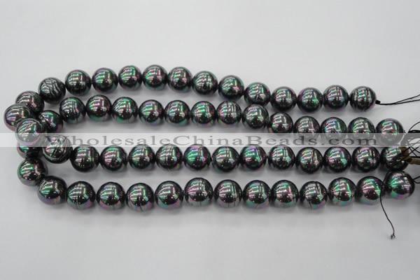 CSB626 15.5 inches 14mm whorl round shell pearl beads