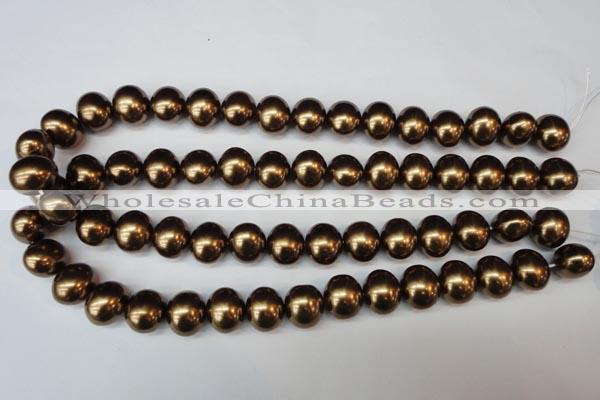 CSB806 15.5 inches 13*15mm oval shell pearl beads wholesale