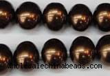 CSB807 15.5 inches 13*15mm oval shell pearl beads wholesale