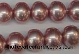 CSB814 15.5 inches 13*15mm oval shell pearl beads wholesale