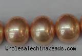 CSB828 15.5 inches 16*19mm oval shell pearl beads wholesale