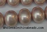 CSB829 15.5 inches 16*19mm oval shell pearl beads wholesale