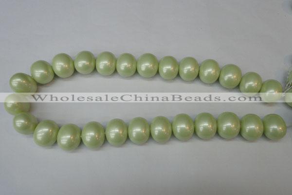 CSB831 15.5 inches 16*19mm oval shell pearl beads wholesale