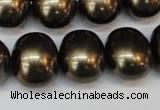 CSB837 15.5 inches 16*19mm oval shell pearl beads wholesale