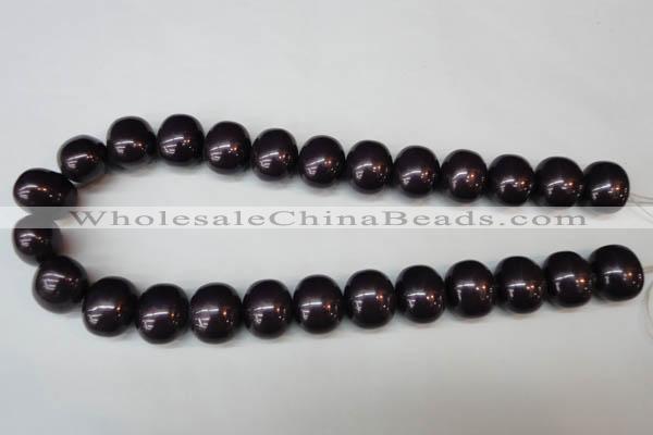 CSB839 15.5 inches 16*19mm oval shell pearl beads wholesale