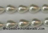 CSB862 15.5 inches 10*14mm teardrop shell pearl beads wholesale