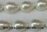 CSB871 15.5 inches 13*18mm teardrop shell pearl beads wholesale