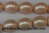 CSB886 15.5 inches 13*16mm whorl teardrop shell pearl beads wholesale