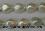 CSB890 15.5 inches 12*14mm teardrop shell pearl beads wholesale