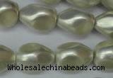 CSB893 15.5 inches 15*20mm teardrop shell pearl beads wholesale