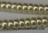 CSB901 15.5 inches 6*12mm rondelle shell pearl beads wholesale