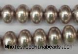 CSB908 15.5 inches 10*14mm rondelle shell pearl beads wholesale