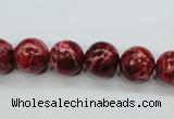 CSE163 15.5 inches 12mm round dyed natural sea sediment jasper beads